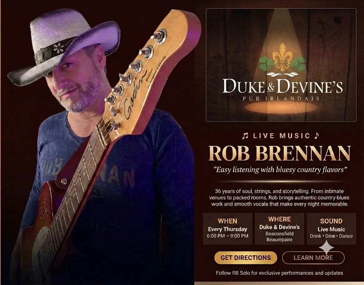 Rob Brennan live at Duke & Devine's, Thursday nights